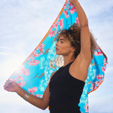 Parata Nuziale - Bleu - Le Carré 90 en soie