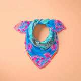 Parata Nuziale - Bleu - Le Carré 90 en soie