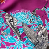 Parata Nuziale - Pourpre - Le Carré 90 en soie