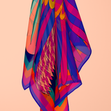 Carnaval - Nuit - Le Carré 70 en soie et coton