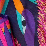 Carnaval - Nuit - Le Carré 70 en soie et coton