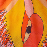 Carnaval - Jaune Soleil - Le Carré 100 en soie et coton