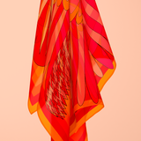 Carnaval - Jaune Soleil - Le Carré 100 en soie et coton