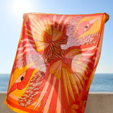 Carnaval - Jaune Soleil - Le Carré 100 en soie et coton