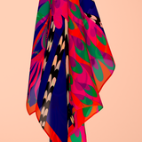 L'Enchanteur - Multicolore - Le Carré 130 en soie et coton