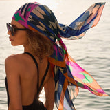 L'Enchanteur - Multicolore - Le Carré 130 en soie et coton