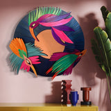 Les Voyageurs - Le Miroir en marqueterie de paille