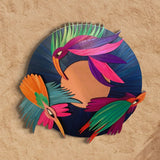 Les Voyageurs - Le Miroir en marqueterie de paille