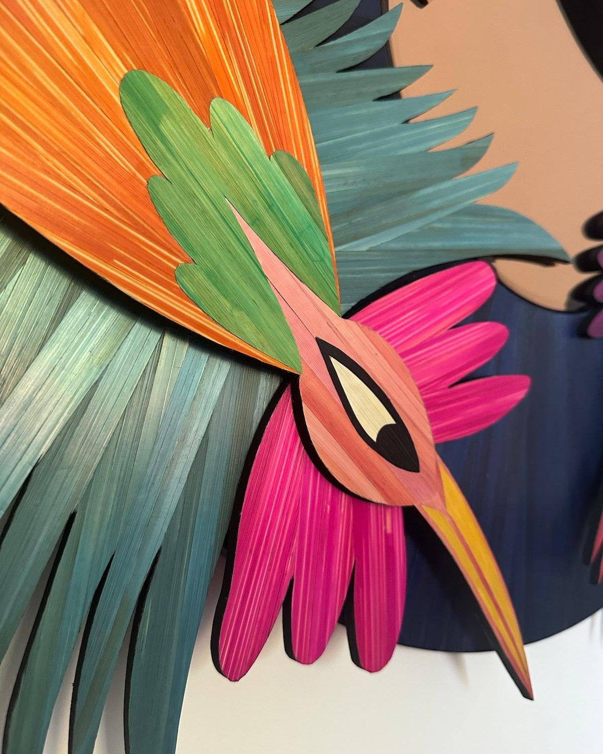 Les Voyageurs - Le Miroir en marqueterie de paille