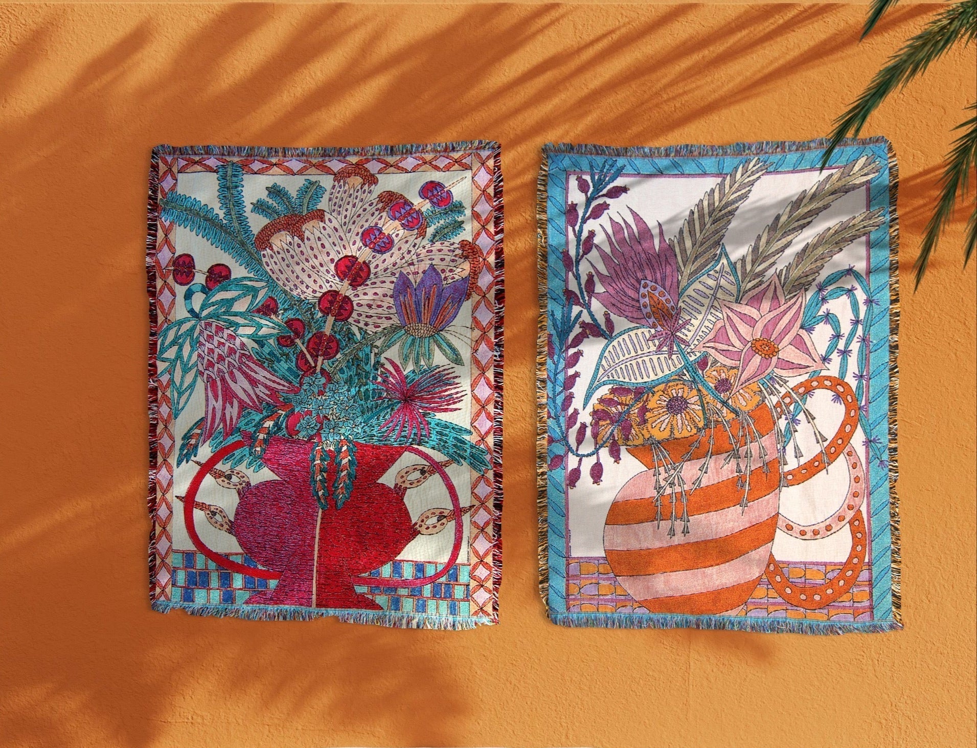 Comment transformer un plaid en jacquard de coton en tenture murale ?