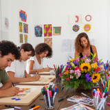 Atelier avec modèle floral