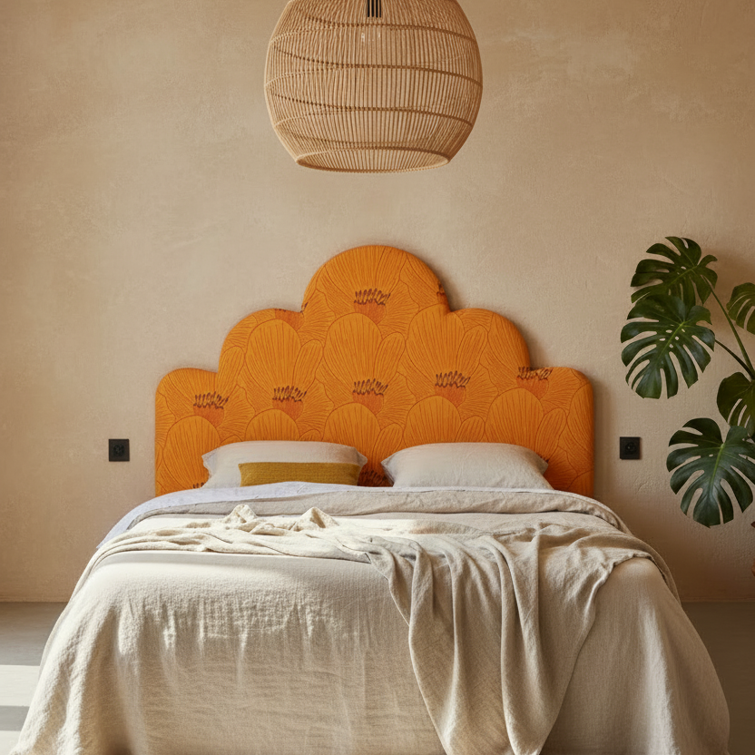 Chambre avec suspension XXL en rotin