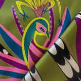 The Enchanter - Green Olive - The Silk Medium Square