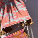 Canopée - Bleu Calanque - Tissu en Toile de Coton