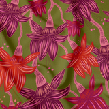 Le Jardin Suspendu - Vert - Tissu en Toile de Coton